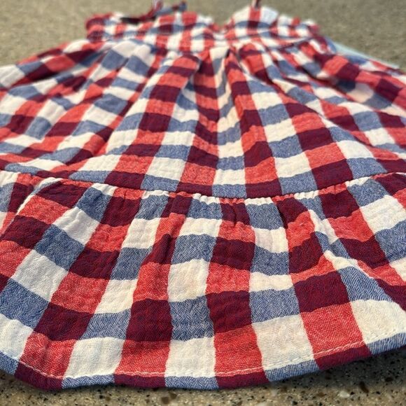 CAT & JACK Plaid 4th of July Dress *NEW* - Picture 4 of 7